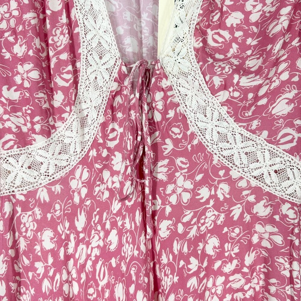NWT Rixo Amina Maxi Dress in Amelie Floral Pink - Picture 4 of 14